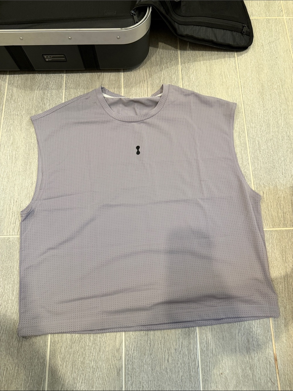 Sleeveless Mesh Crop Top in Lavender